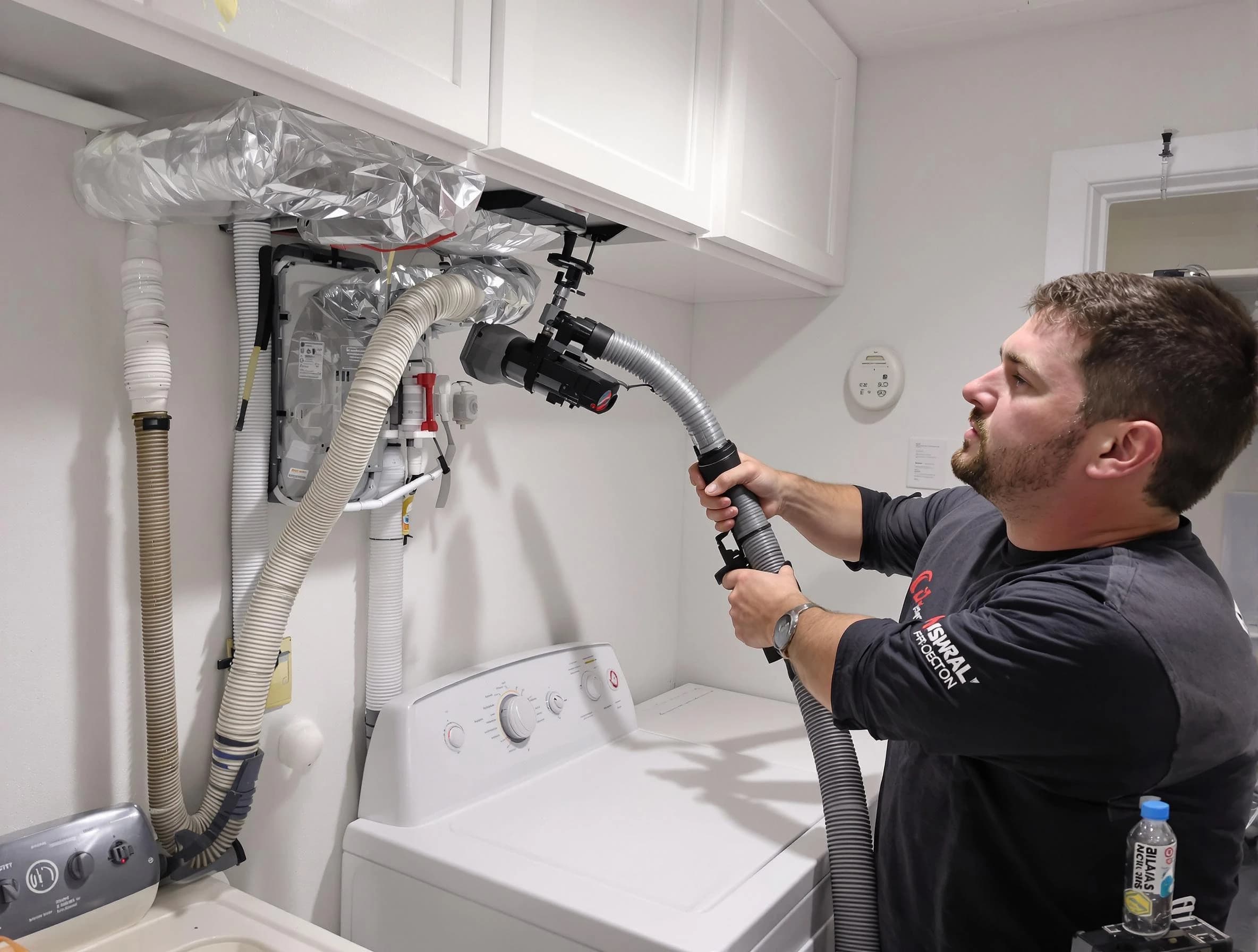 Anaheim Dryer Vent Cleaning certified technician performing safety-focused gas dryer vent cleaning in Anaheim